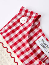 Christmas Tree Embroidered Smocked Red Plaid Boys Romper | 3 6 9 12 18 Months