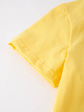 Yellow Blue Striped Chick Embroidery Boys Smocked Short Set | 2 3 4 5 Years
