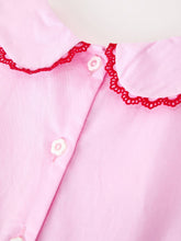 Girls Valentine's Day Pink Heart Embroidered Smocked Dress | 2 3 4 5 6 Years