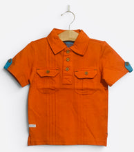 Orange 2 Pocket Polo and Plaid Shorts Set | 6-12M 12-18M 18-24M 2T 3T 4T
