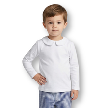Layering or Blank Boys Long Sleeve Peter Pan Collar Tee Shirt | 12M 18M 2T