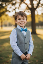 Classic Gray 4 Piece Woven Vest Set | Little Boys 4 5 6 7