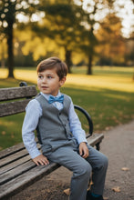 Classic Gray 4 Piece Woven Vest Set | Little Boys 4 5 6 7