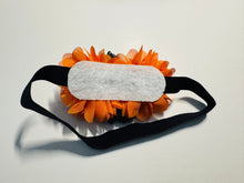 Black & Orange Chiffon Flower Jeweled Pumpkin Halloween Headband