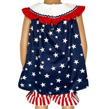 Girls 4th of July Smocked Patriotic Tunic & Shorts Outfit | 4T 5T 6