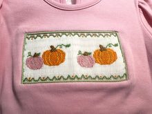 Pink Girls Pumpkin Smocked Long Sleeve T-Shirt | 2T 3T 4T 4 5 6 6X