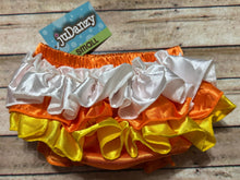 Yellow Orange White Satin Ruffle Diaper Cover | Newborn-3 Months 6-12 Months