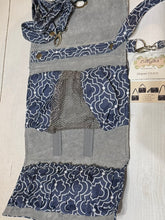 Lilly Bit Navy White Trellis Diaper Clutch