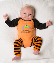 Orange and Black Pumpkin Stripe Leg Warmers | 12"
