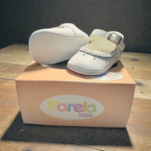 White Leather Pre Walk Baby Girls Shoes | Size 0 1 2 3