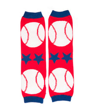 Red White and Navy Superstar Baseball Leg Warmers | 12"