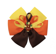 Thanksgiving Turkey Grosgrain Hair Bow 5"