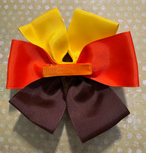 Thanksgiving Turkey Grosgrain Hair Bow 5"