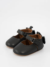 Scalloped Heel Bows Mary Jane Black Shoes | 0-6M 6-12M 12-18M