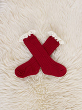 Red Lace Trim Knee Socks | 6-12M 1-3Y 3-5Y 5-7Y