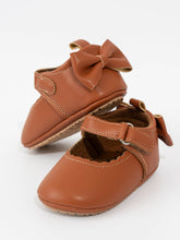 Scalloped Heel Bows Mary Jane Brown Shoes | 0-6M 6-12M 12-18M