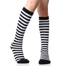 Red and Black Stripe Knee High Socks 2 Pair | 12-24M 2-4Y 4-6Y