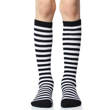 Red and Black Stripe Knee High Socks 2 Pair | 12-24M 2-4Y 4-6Y
