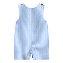 Blue Striped Crawfish Applique Shortalls | 3-6M 6-12M 12-18M 18-24M