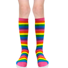Bright Rainbow Stripe and Stripe Tube Socks Set | 12-24M 2-4Y 4-6Y