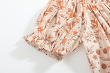 Brown Floral Smocked Bishop Dress | 6-12M 12-18M 18-24M 2T 3T 4T 5Y 6Y
