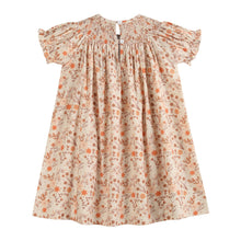 Brown Floral Smocked Bishop Dress | 6-12M 12-18M 18-24M 2T 3T 4T 5Y 6Y