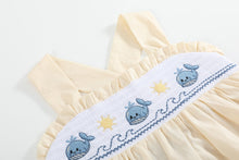 Buttercream Yellow Whale Smocked Dress | 3-6M 6-12M 12-18M 18-24M 2T 3T 4T 5Y 6Y