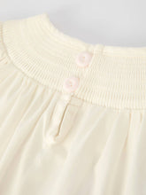 White Christmas Smocked Dress with Embroidery and Red Bow Details | 2 3 4 5 Years