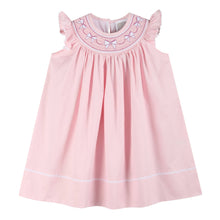 Pink and White Bows Smocked Bishop Dress | 6-12M 12-18M 18-24M 2T 3T 4T 5Y 6Y
