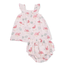 Flamingos Cotton Muslin Sundress & Ruffle Bloomer | 12-18M 18-24M