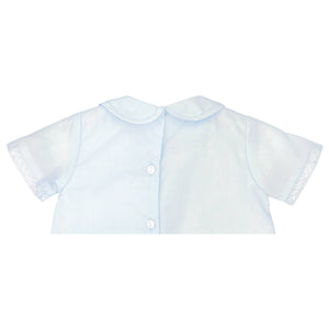 Light Blue Pintuck Romper with Hat | Newborn