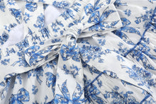 Blue and White Bow and Flower Print Layered Sundress | 5Y 6Y