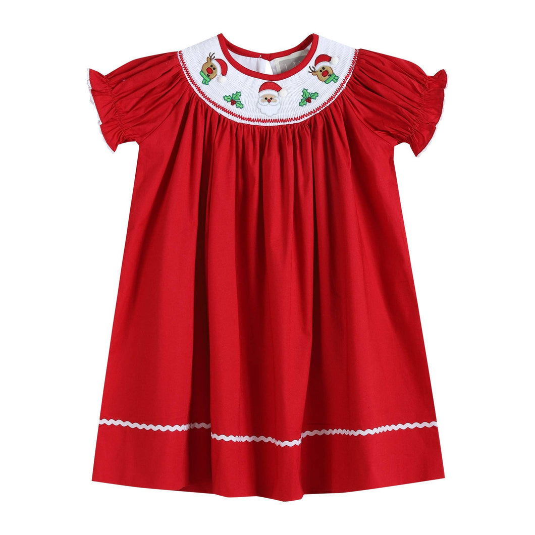 smocked christmas dress 4t Anastasia Christmas Smocked Dress