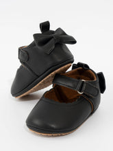 Scalloped Heel Bows Mary Jane Black Shoes | 0-6M 6-12M 12-18M