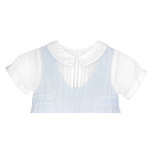 Blue Shortall with Pintucks and Side Tabs | 12 18 24 Months