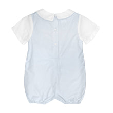 Blue Shortall with Pintucks and Side Tabs | 12 18 24 Months