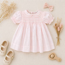 Pink Lace Smocked Dress Set with Hat | Preemie