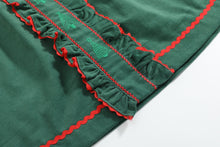 Green Corduroy Christmas Tree Ruffle Dress | 6-12M 12-18M 18-24M 2T 3T 4T 5Y 6Y