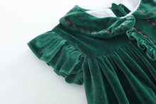 Green Velvet Holiday Dress | 3-6M 6-12M 12-18M 18-24M 2T 3T 4T 5Y 6Y
