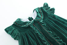 Green Velvet Holiday Dress | 3-6M 6-12M 12-18M 18-24M 2T 3T 4T 5Y 6Y