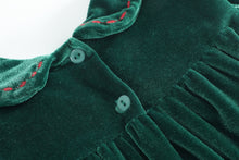 Green Velvet Holiday Dress | 3-6M 6-12M 12-18M 18-24M 2T 3T 4T 5Y 6Y