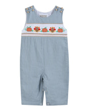 Light Blue Pinstripe Turkey Smocked Longalls | 3-6M 6-12M 12-18M 18-24M 2T