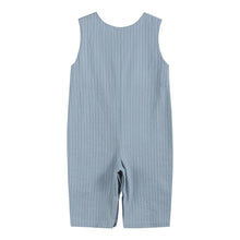 Light Blue Pinstripe Turkey Smocked Longalls | 3-6M 6-12M 12-18M 18-24M 2T