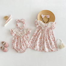Pink  Floral Romper and Headband | 6 12 18 24 Months