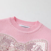 Pink Sparkly Bow Sweater | 2T 3T 4T 5Y 6Y