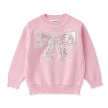 Pink Sparkly Bow Sweater | 2T 3T 4T 5Y 6Y