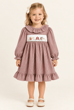 Red and Cream Gingham Farm Smocked Dress