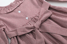 Red and Cream Gingham Farm Smocked Dress