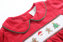 Red Corduroy Christmas Smocked Dress and Bloomers | 3-6M 6-12M 12-18M 18-24M 2T