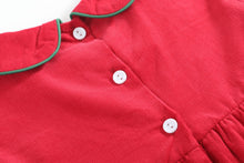 Red Corduroy Christmas Smocked Dress and Bloomers | 3-6M 6-12M 12-18M 18-24M 2T